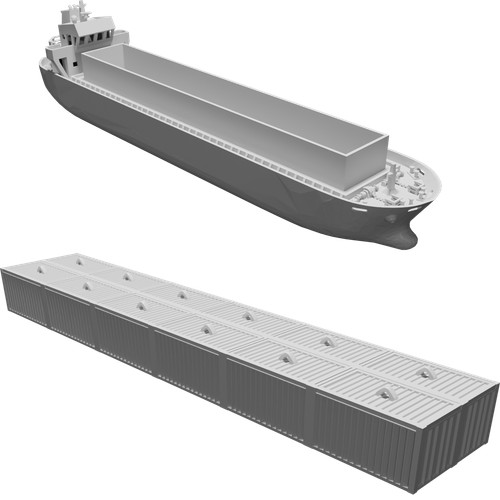 Container nave cargo - nave, box